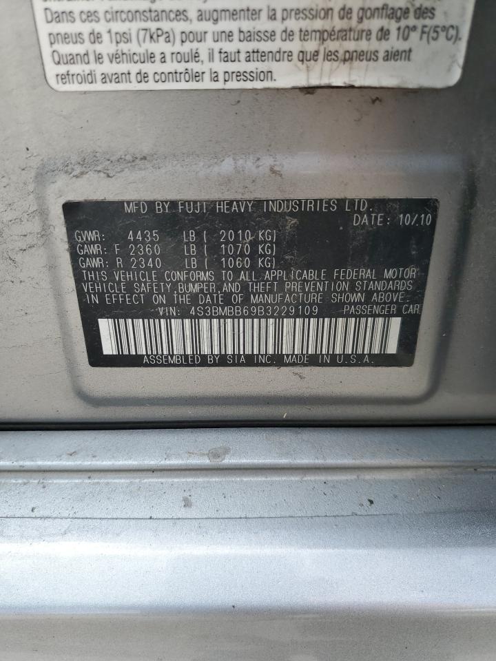 4S3BMBB69B3229109 2011 Subaru Legacy 2.5I Premium