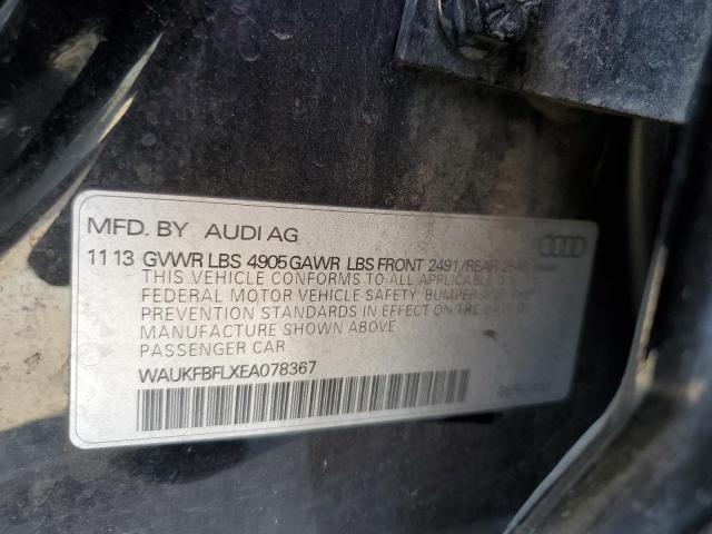 2014 Audi A4 Prestige VIN: WAUKFBFLXEA078367 Lot: 61345084