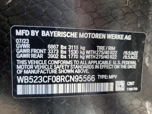 2024 BMW Ix xDrive50 VIN: WB523CF08RCN95566 Lot: 58774374