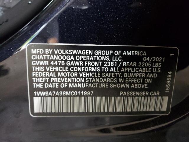 2021 VOLKSWAGEN PASSAT SE - 1VWSA7A38MC011997