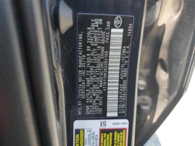 2019 TOYOTA CAMRY L/LE 4T1B11HK2KU264166
