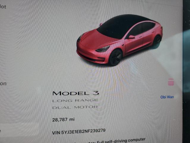 2022 Tesla Model 3 VIN: 5YJ3E1EB2NF239279 Lot: 59997804