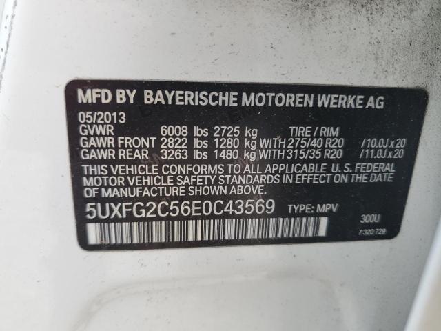 VIN 5UXFG2C56E0C43569 2014 BMW X6, Xdrive35I no.12