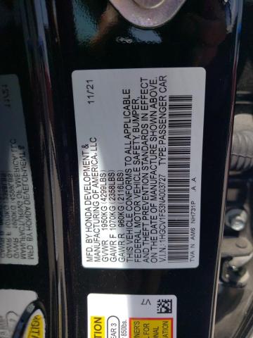 2022 HONDA ACCORD EXL - 1HGCV1F53NA003727