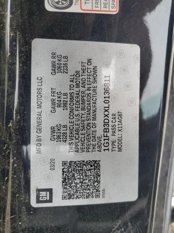 2020 CHEVROLET CAMARO LS - 1G1FB3DXXL0136811