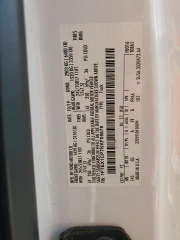 2019 Ford F150 Super Cab VIN: 1FTEX1CP7KKF05878 Lot: 62342324