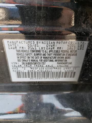 2021 NISSAN SENTRA SR - 3N1AB8DV5MY291757