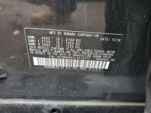2020 SUBARU LEGACY 4S3BWAB63L3012077