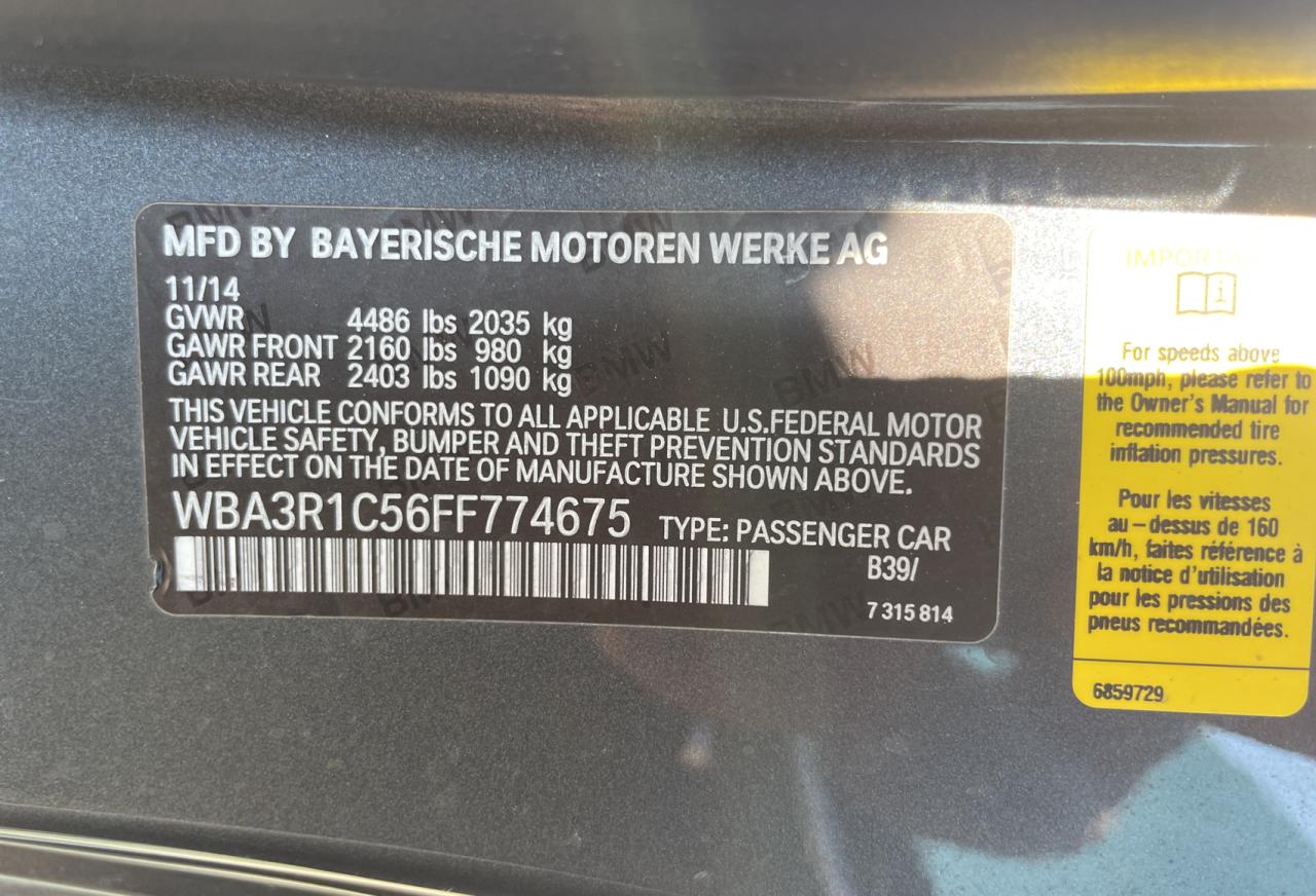 WBA3R1C56FF774675 2015 BMW 435 I