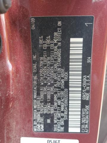 2009 Toyota Tundra Double Cab VIN: 5TFRU54159X020339 Lot: 63095454