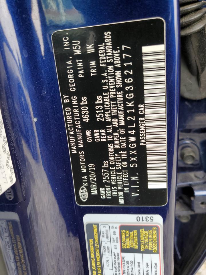 5XXGW4L21KG362177 2019 Kia Optima Sx