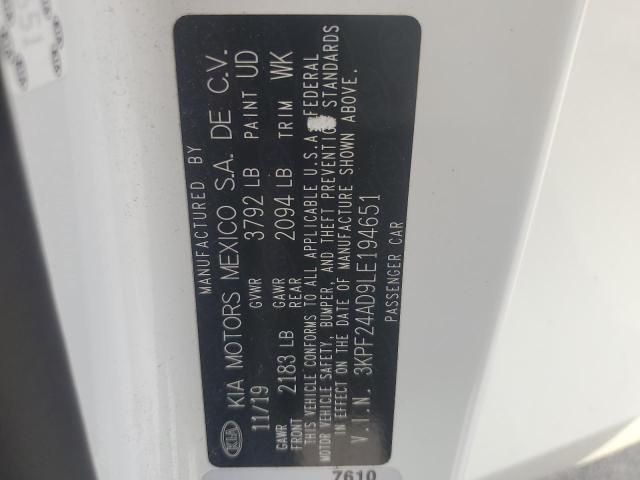 2020 KIA FORTE FE - 3KPF24AD9LE194651