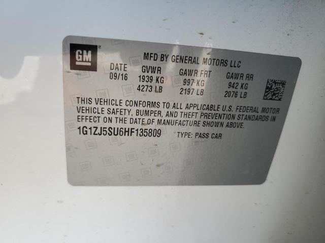 2017 Chevrolet Malibu Hybrid VIN: 1G1ZJ5SU6HF135809 Lot: 61549394