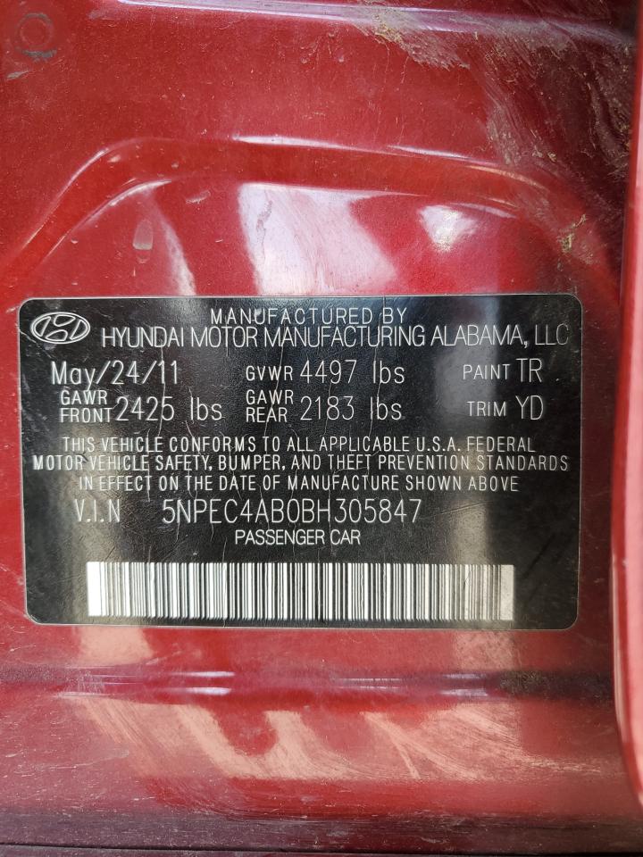 5NPEC4AB0BH305847 2011 Hyundai Sonata Se