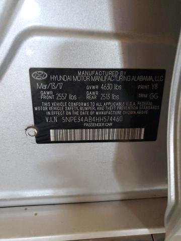 2017 Hyundai Sonata Sport VIN: 5NPE34AB4HH574460 Lot: 62754474