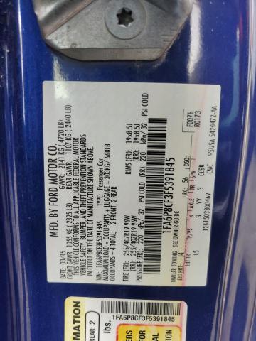 2015 Ford Mustang Gt VIN: 1FA6P8CF3F5391845 Lot: 62823254