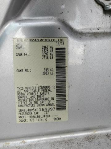 2019 NISSAN ALTIMA S - 1N4BL4BV5KC164397