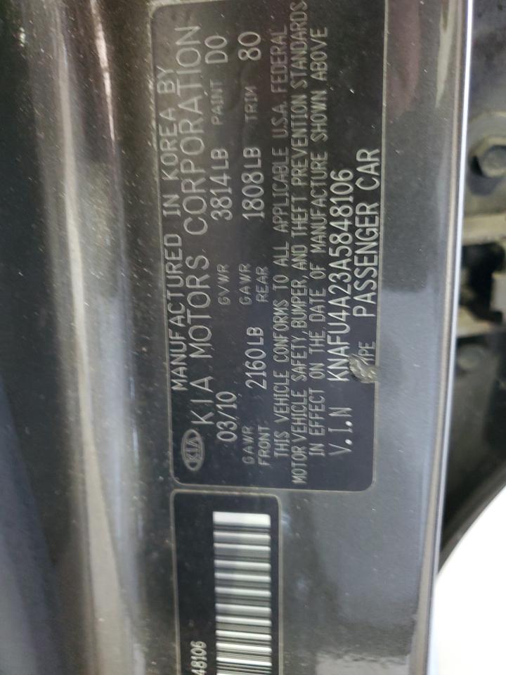 KNAFU4A23A5848106 2010 Kia Forte Ex