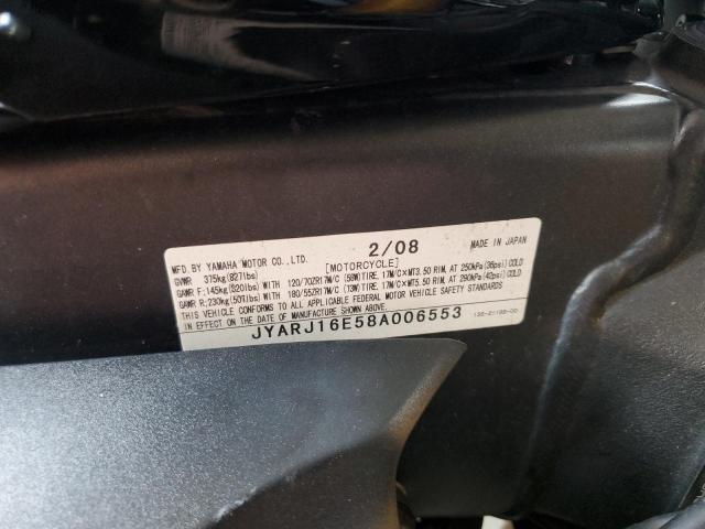 2008 YAMAHA YZFR6 JYARJ16E58A006553