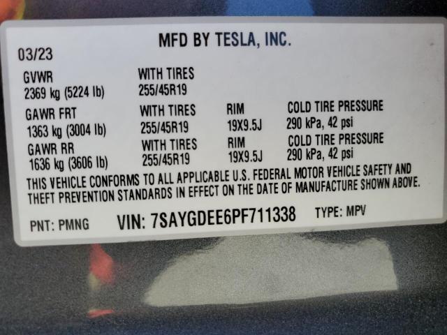 2023 Tesla Model Y VIN: 7SAYGDEE6PF711338 Lot: 61319154