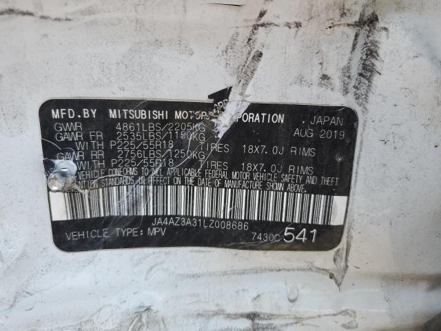 2020 MITSUBISHI OUTLANDER - JA4AZ3A31LZ008686