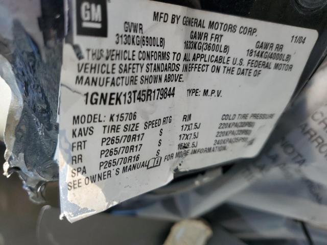 2005 Chevrolet Tahoe K1500 VIN: 1GNEK13T45R179844 Lot: 59442774