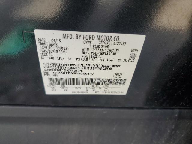 2015 FORD EXPLORER X - 1FM5K7D85FGC50340