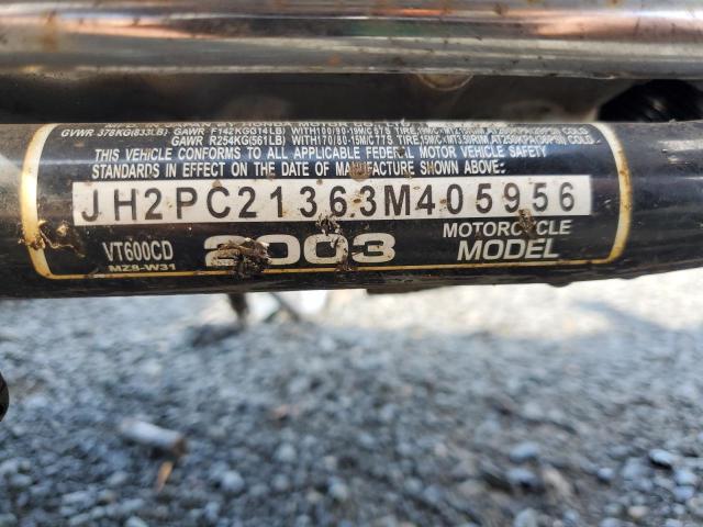2003 HONDA SHADOW JH2PC21363M405956