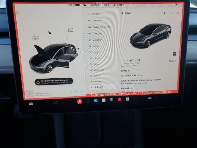 2022 TESLA MODEL 3 - 5YJ3E1EB0NF261314