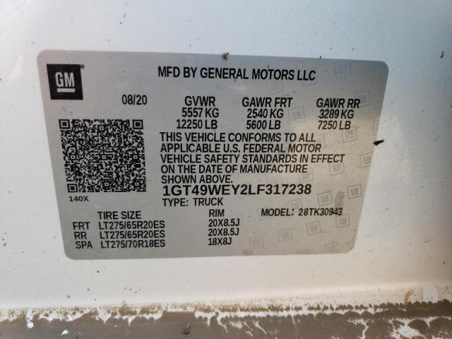 2020 GMC SIERRA K35 - 1GT49WEY2LF317238
