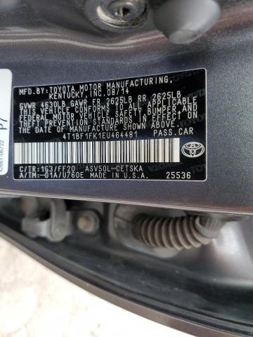 VIN 4T1BF1FK1EU464481 2014 Toyota Camry, L no.12