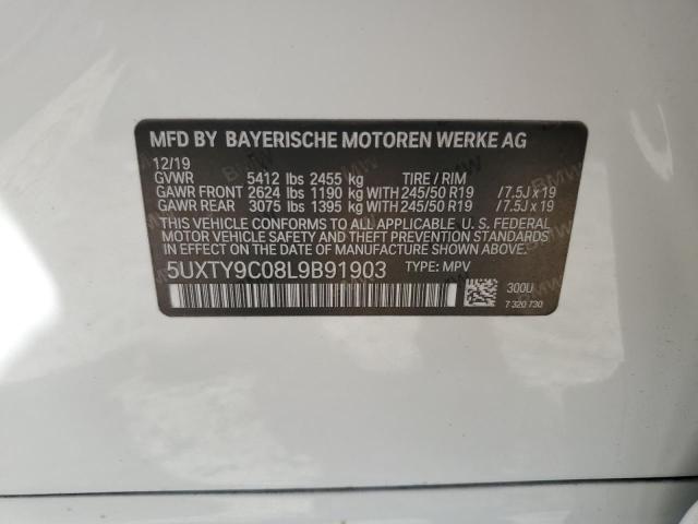 2020 BMW X3 xDrivem40I VIN: 5UXTY9C08L9B91903 Lot: 59772084