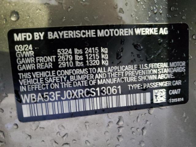 VIN WBA53FJ0XRCS13061 2024 BMW 5 Series, 530 XI no.12