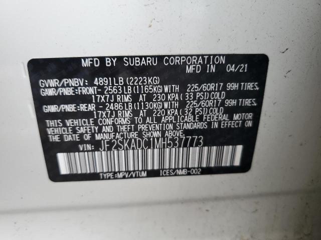 2021 SUBARU FORESTER JF2SKADC1MH537773