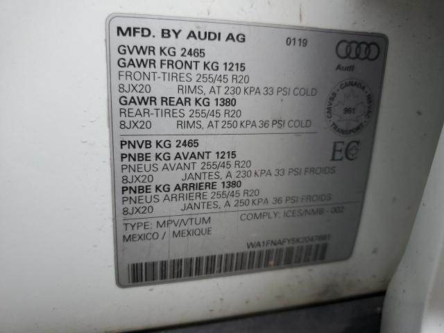 2019 AUDI Q5 TECHNIK WA1FNAFY5K2047881
