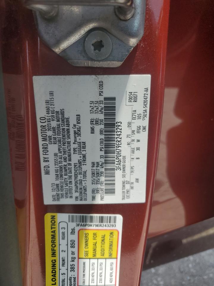 3FA6P0H79ER243293 2014 Ford Fusion Se