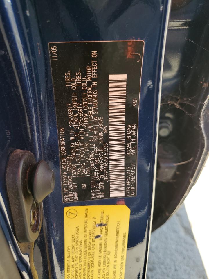 JTEEP21A560152235 2006 Toyota Highlander Limited