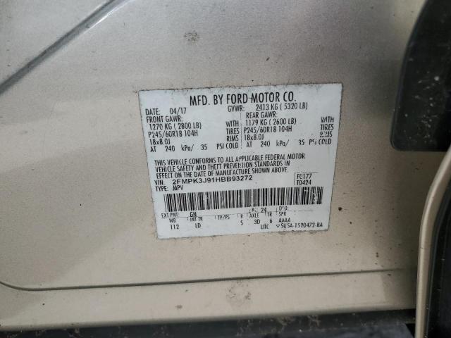 2017 FORD EDGE SEL - 2FMPK3J91HBB93272