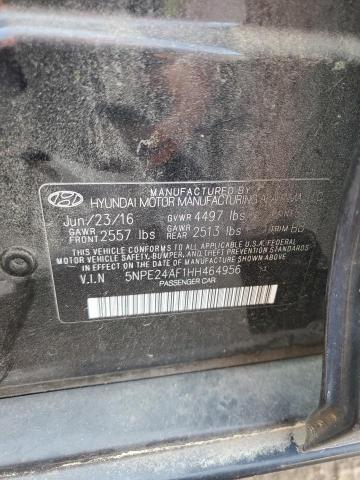 2017 Hyundai Sonata Se VIN: 5NPE24AF1HH464956 Lot: 62680554