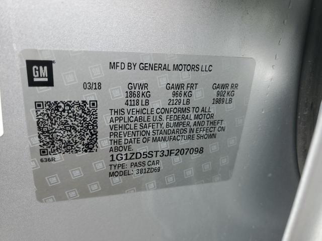 2018 CHEVROLET MALIBU LT - 1G1ZD5ST3JF207098