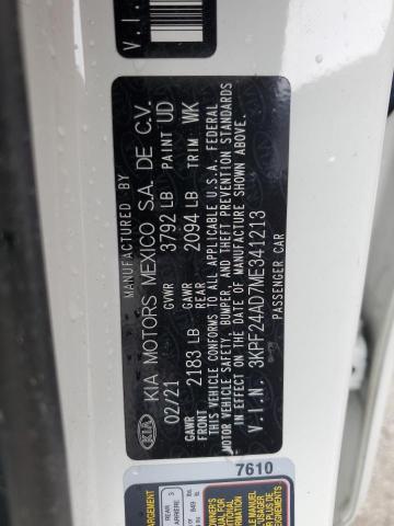 2021 Kia Forte Fe VIN: 3KPF24AD7ME341213 Lot: 61634184