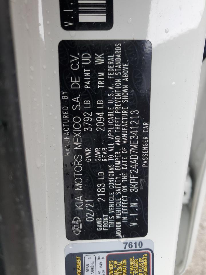 3KPF24AD7ME341213 2021 Kia Forte Fe