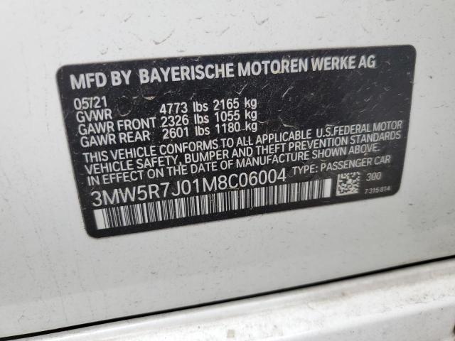 VIN 3MW5R7J01M8C06004 2021 BMW 3 Series, 330XI no.12