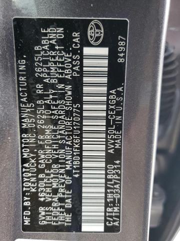 VIN 4T1BD1FK6FU170775 2015 Toyota Camry, Hybrid no.13