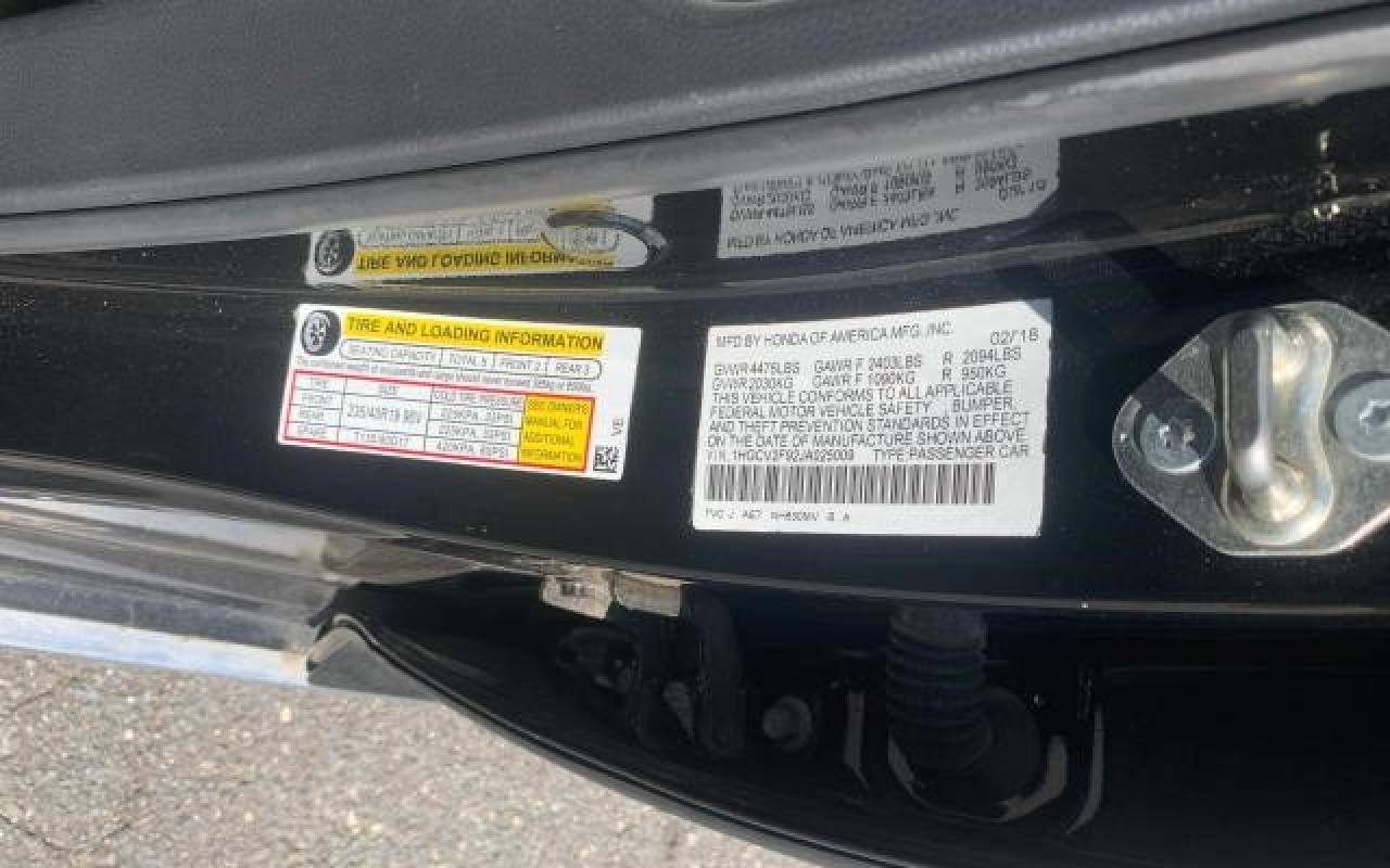 1HGCV2F92JA025009 HONDA ACCORD 2018