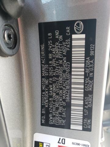 2020 LEXUS ES 350 BAS - 58ACZ1B13LU076523