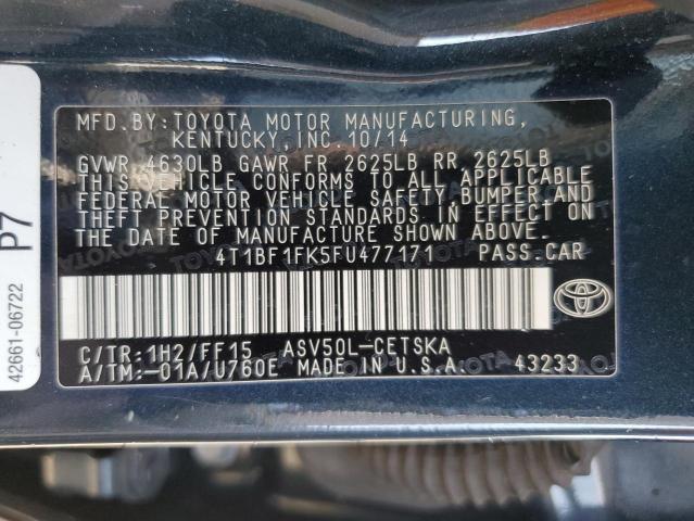 VIN 4T1BF1FK5FU477171 2015 Toyota Camry, LE no.13