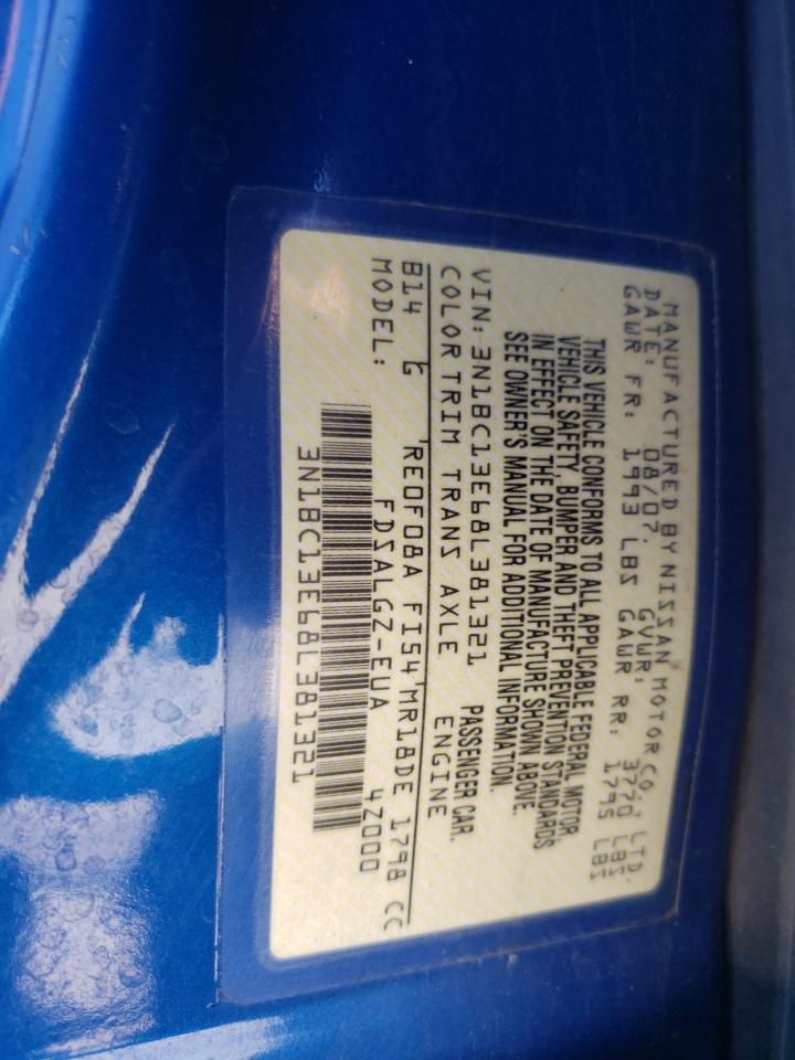 3N1BC13E68L381321 2008 Nissan Versa S