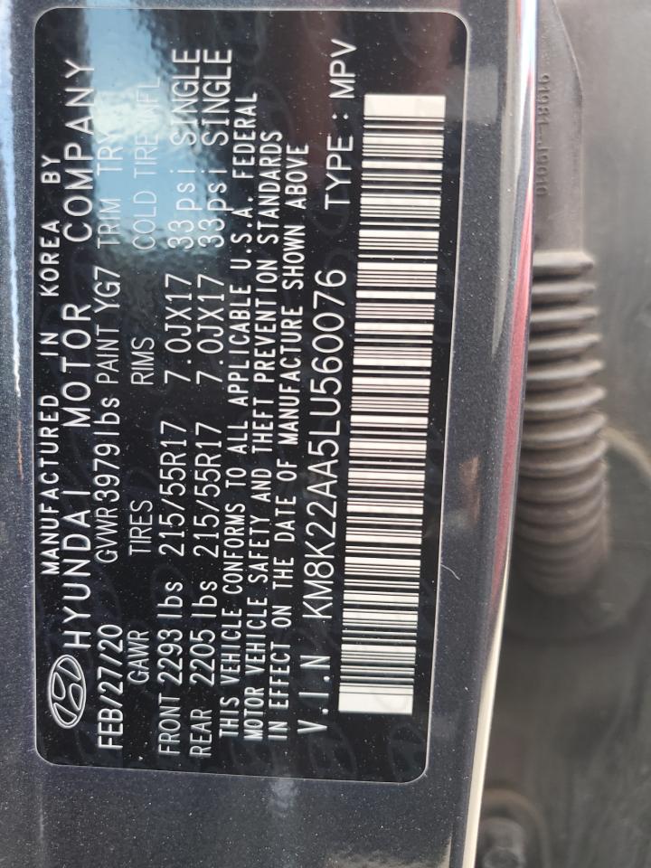 KM8K22AA5LU560076 2020 Hyundai Kona Sel