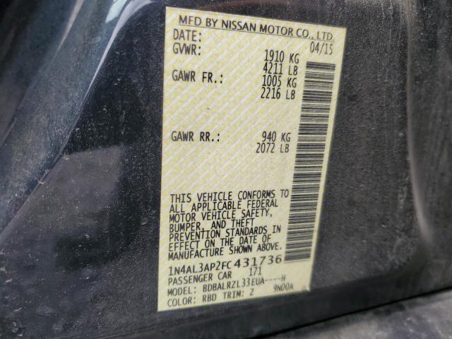 2015 Nissan Altima 2.5 VIN: 1N4AL3AP2FC431736 Lot: 61307664